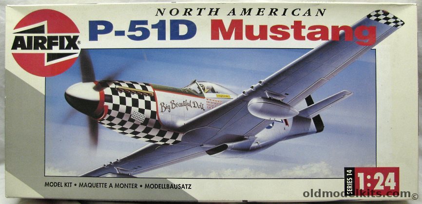 Airfix 1/24 North American P-51D Mustang - Big Beautiful Doll, 14001 plastic model kit